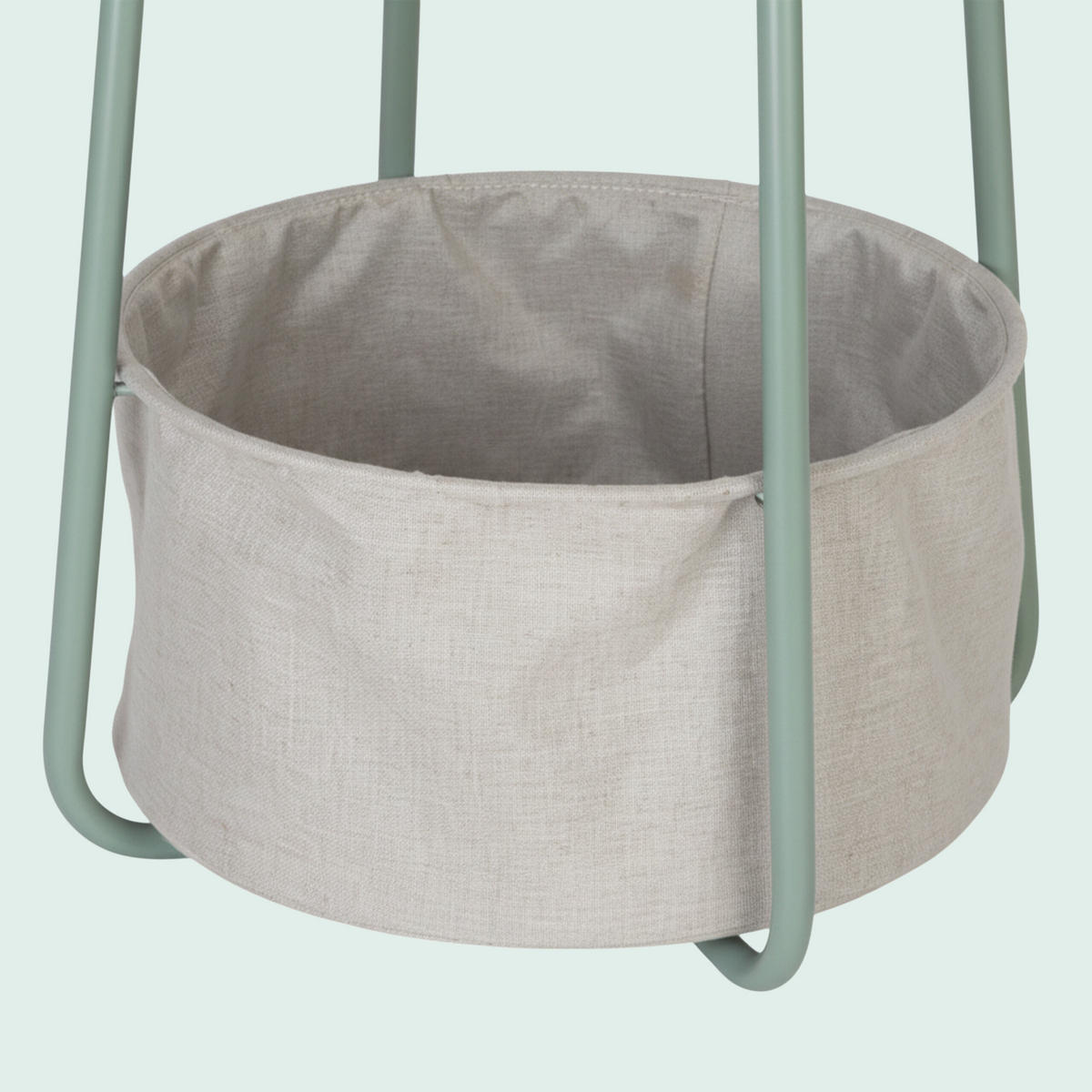 BEISTELLTISCH - Grau, Holzwerkstoff/Textil (40/40/50cm) - Relaxdays