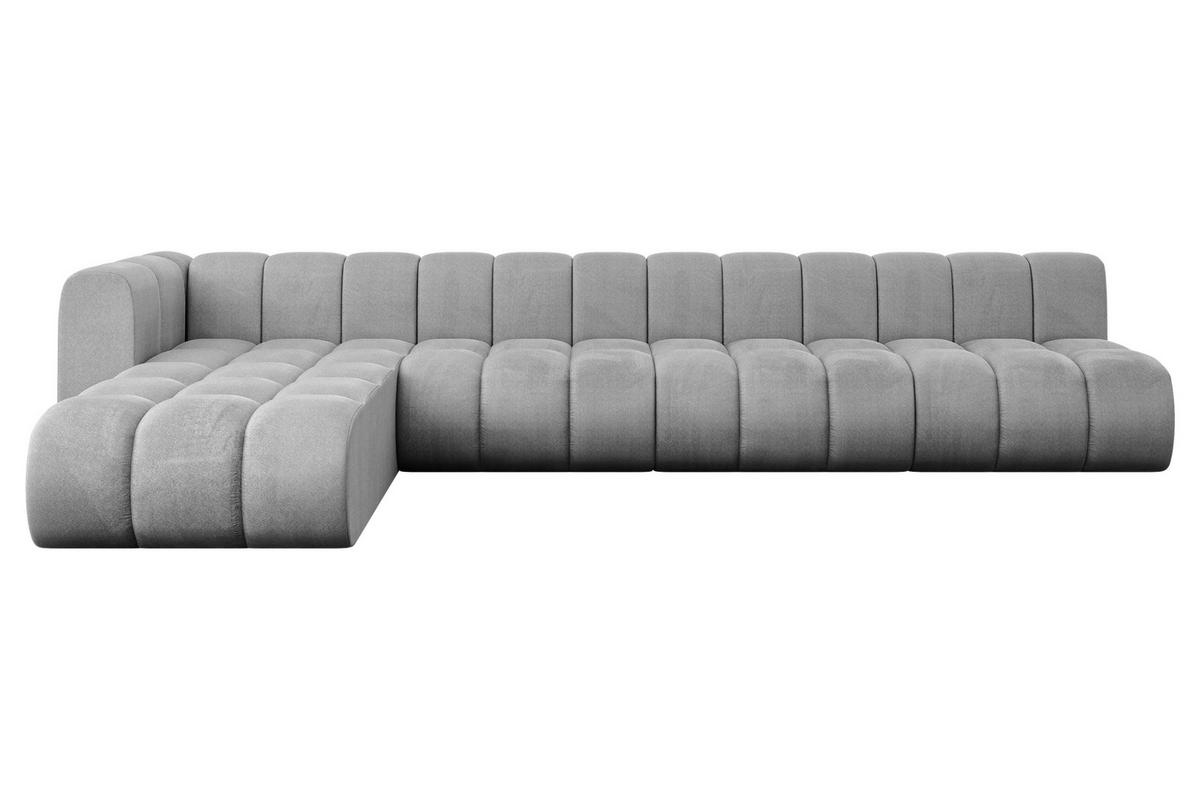 ECKSOFA modulares Sofa Darnel-L3 - 387x177x70 cm Grau - Hellgrau, Holzwerkstoff/Textil (387/177cm) - ALTDECOR