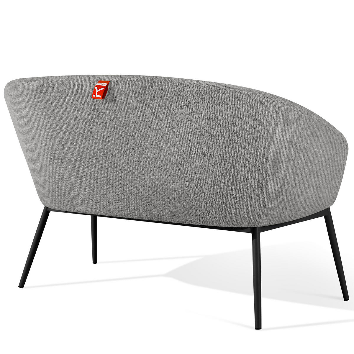 GARTENSOFA SOLIS - Grau, Textil/Metall (118/76/66cm) - KONSIMO®