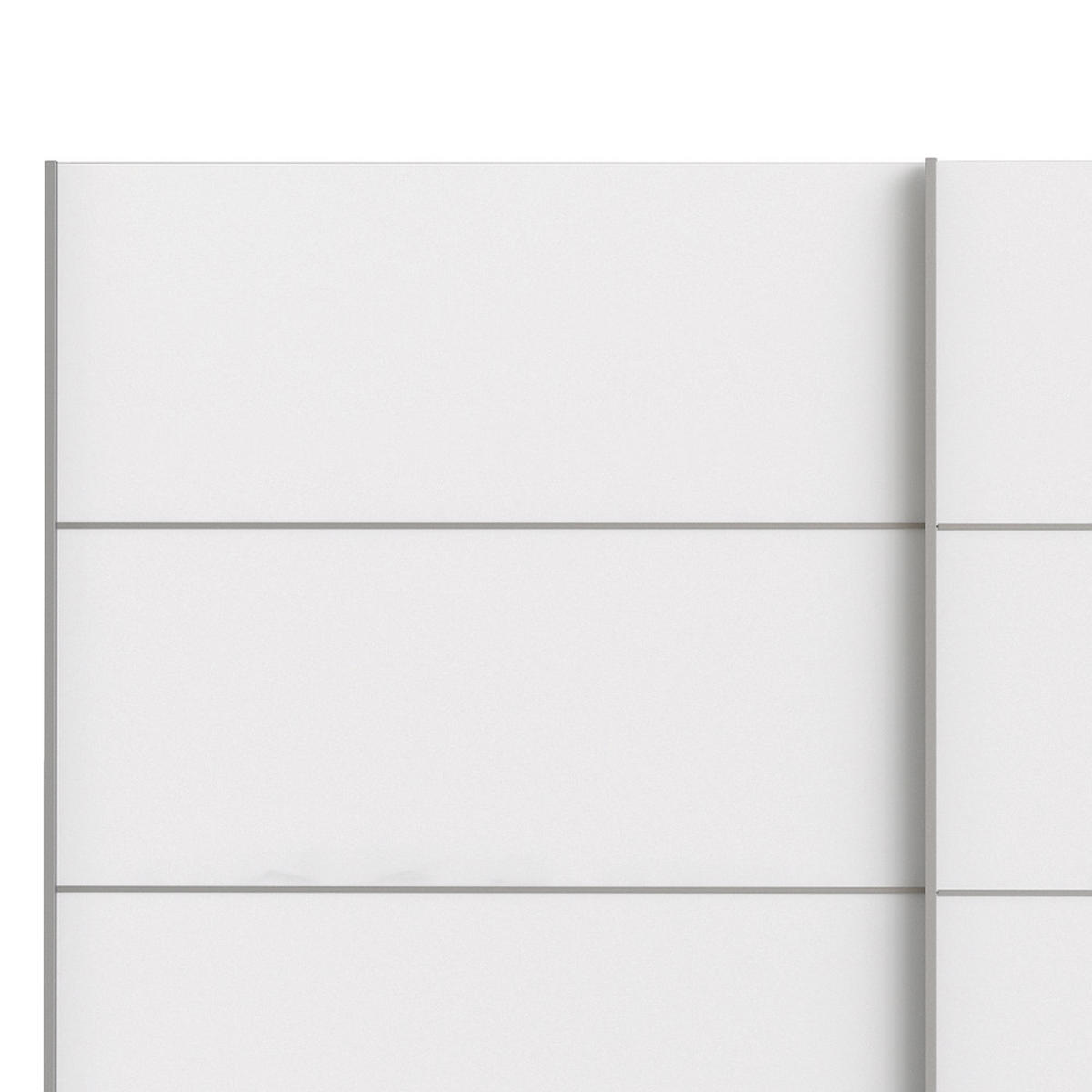 SCHWEBETÜRENSCHRANK weiß - Weiß, Holzwerkstoff (243/202/64cm) - ebuy24