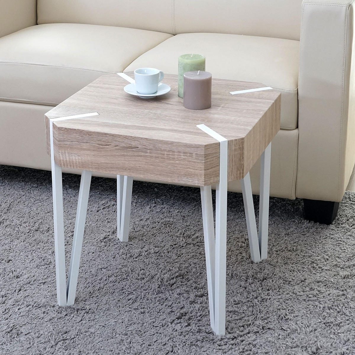 COUCHTISCH rechteck Eiche Dekor - Eichefarben, Holz (50/50/52cm) - MCW