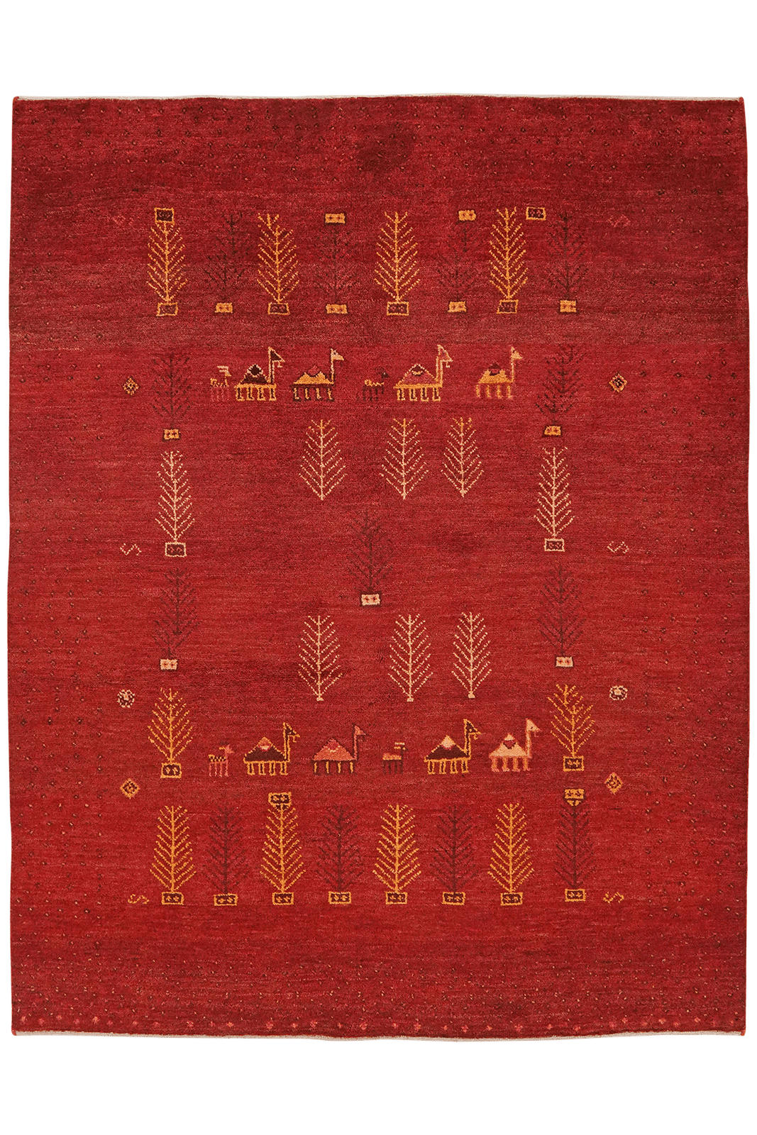 Looma Gabbeh-Teppich Rot 149x192 cm