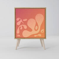 SIDEBOARD IRREGULAR PINK, Eichefarben, 57,5x42x77,5 cm, Schräge Buchenholzfüße - Eichefarben/Buchefarben, Holzwerkstoff/Buchenholz (57.5/77.5/42cm) - SpaceRebels