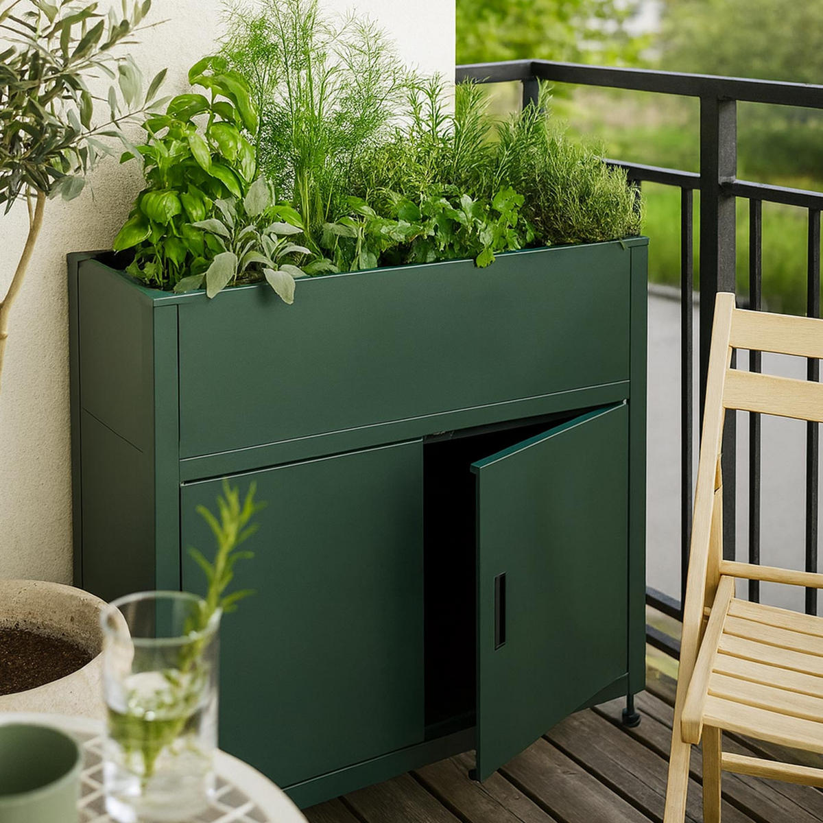 HOCHBEET Grün - Grün, Metall (101/91/51cm) - MCW