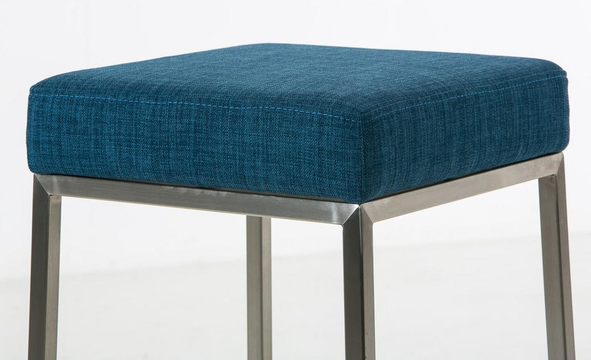 BARHOCKER Montreal 37x37x85 cm Blau - Blau, Textil (37/85/37cm) - furnicato