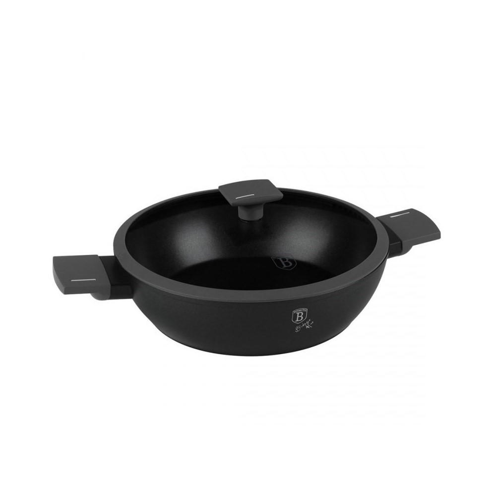 TOPF Schwarz 40/30/8 cm BH8129 - Schwarz, Metall (30cm) - Berlinger Haus