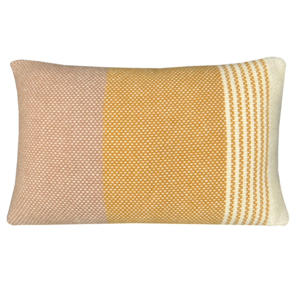 WOLLKISSEN Festlich gelb Rechteck 35x60 - Gelb, Textil (60/35/12cm) - Malagoon