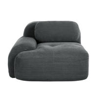 ECKSOFA 104/103/75 cm grau aus Cordstoff modular und montagefrei - Grau, Textil (103/104cm) - OKWISH