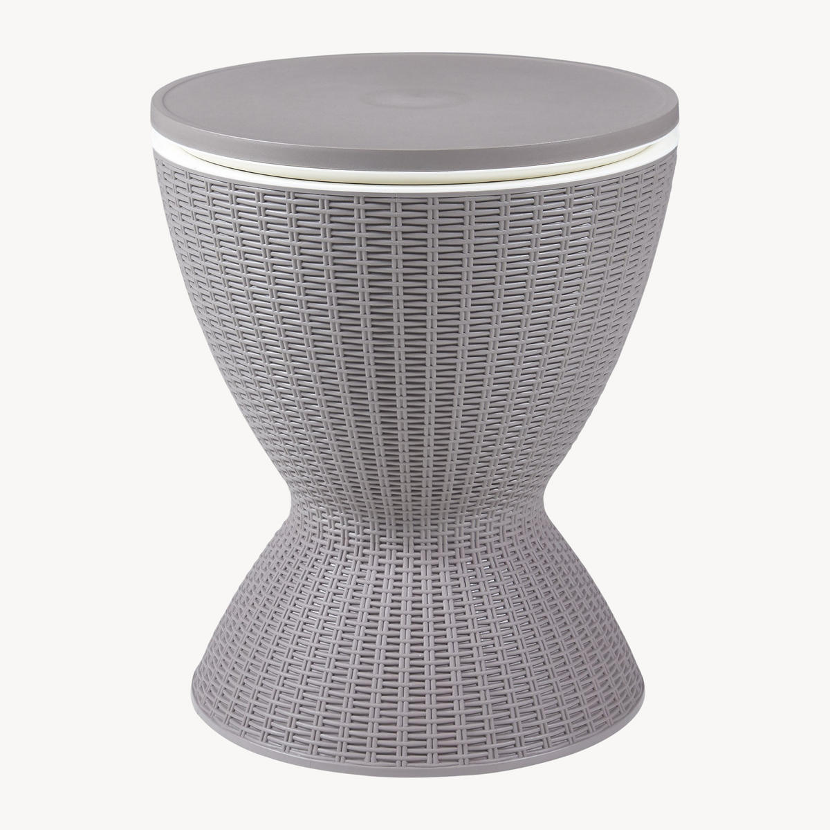 KÜHLTISCH Atessa - Hellbraun, Kunststoff/Metall (48.5/48.5/58cm) - casa.pro