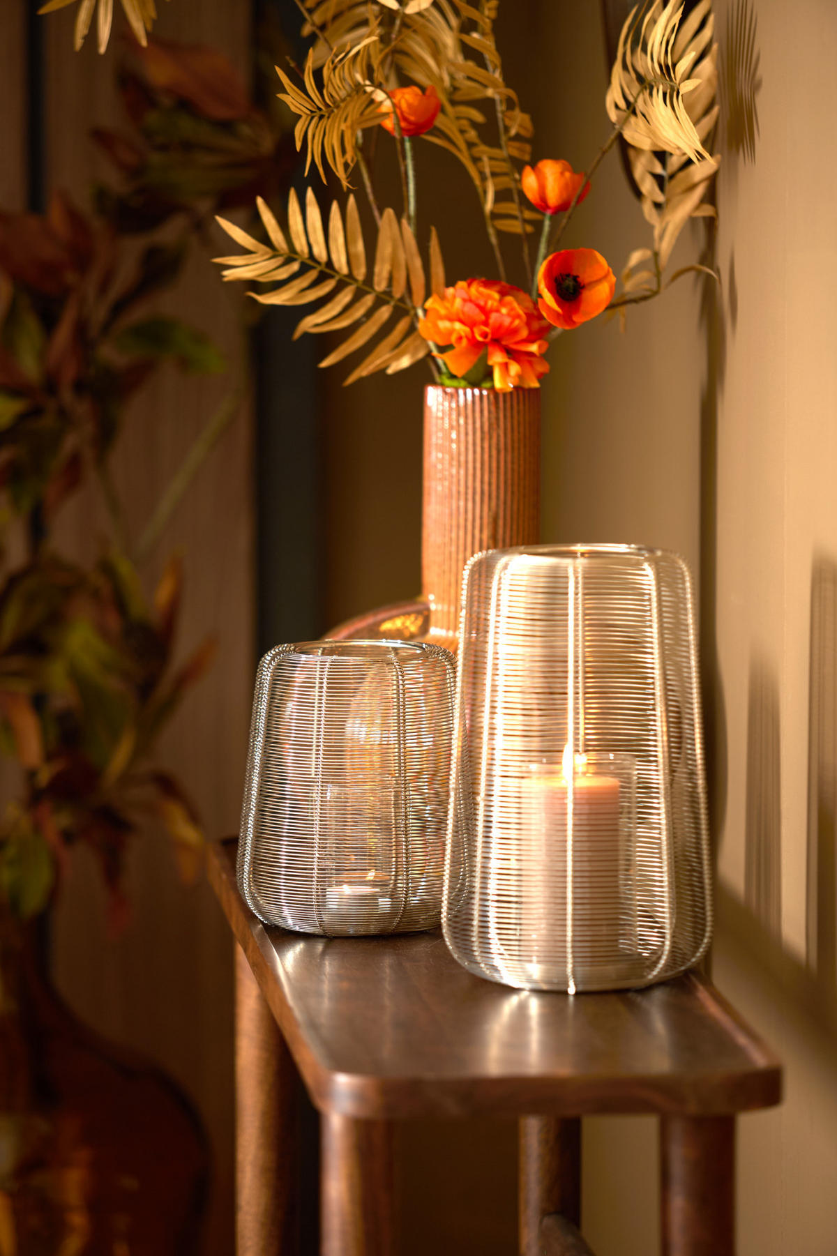 WINDLICHT Adeta Silber Ø18/21 cm - Silberfarben, Metall (18/21/18cm) - Light & Living