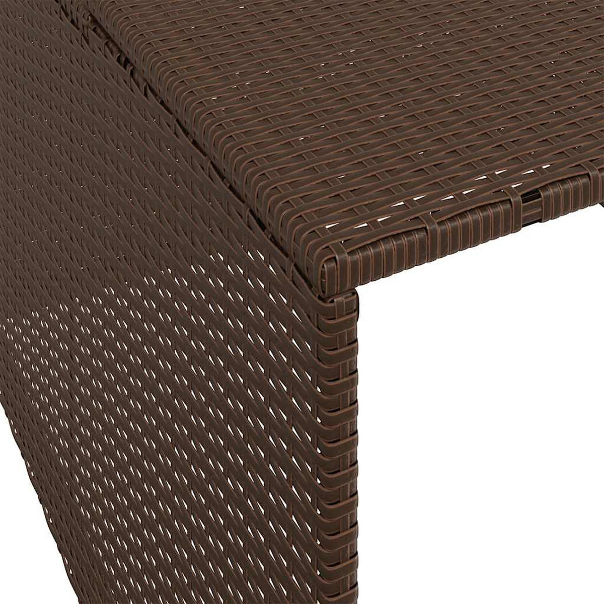 MÄHROBOTER-GARAGE Braun 86/90/52/57 Cm Poly Rattan - Braun, Kunststoff (90/57/86cm) - vidaXL
