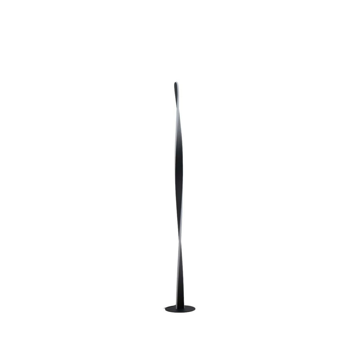 STEHLEUCHTE Mazen, Schwarz, 120cm, Dimmbar - Schwarz, Metall (120/16/120cm) - KOSILUM
