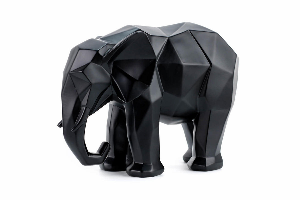 SKULPTUR Schwarz 27/21 cm - Schwarz, Stein (1.35/21/15cm) - KUNSTLOFT