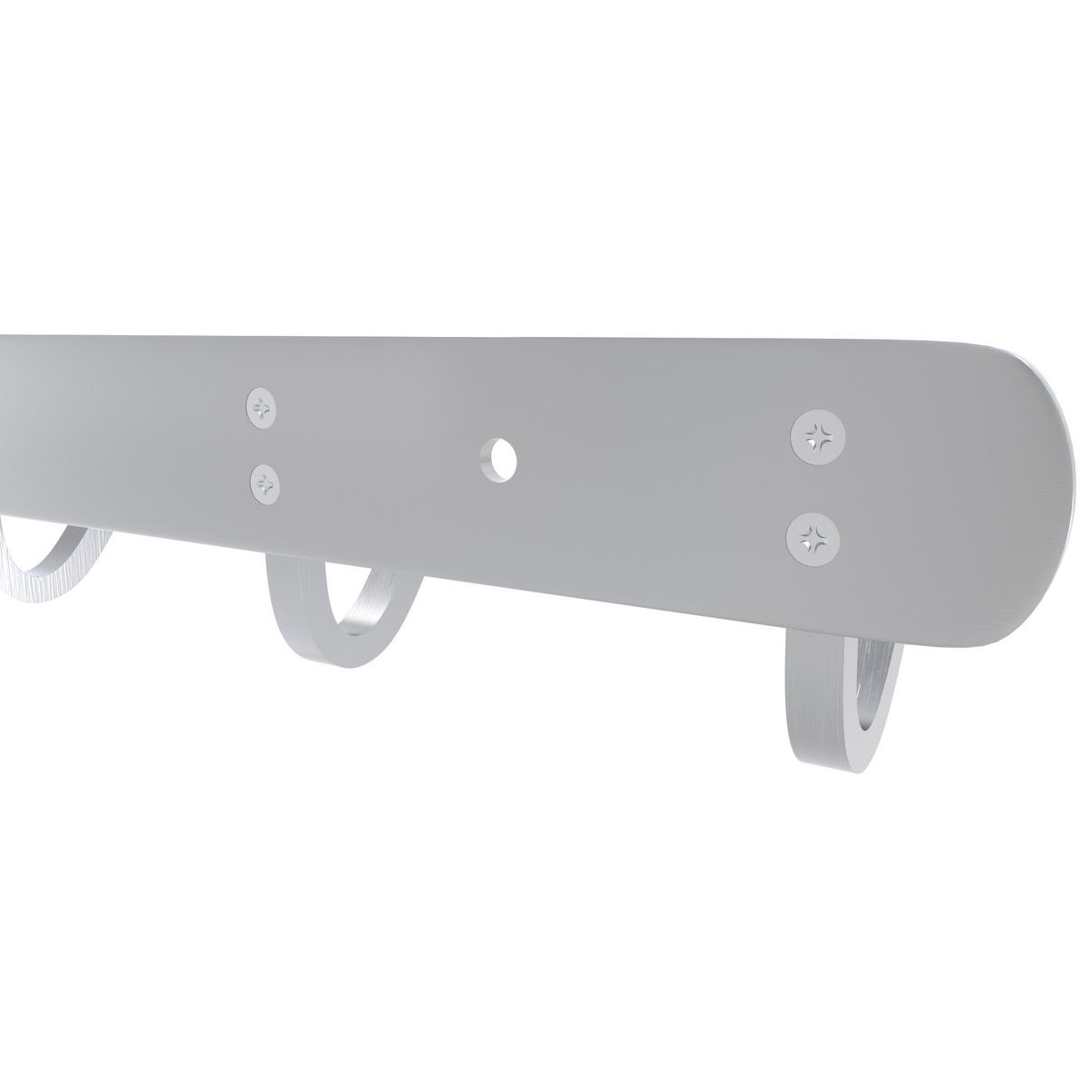 HAKENLEISTE 54/4.7/4.7 cm - Silberfarben, Metall (4.7/4.7/54cm) - Intirilife