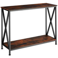 KONSOLENTISCH Tacoma,100 x 35 x 80,5 cm,Industrial Holz dunkel, rustikal - Rostfarben, Holzwerkstoff (100/35/80.5cm) - tectake