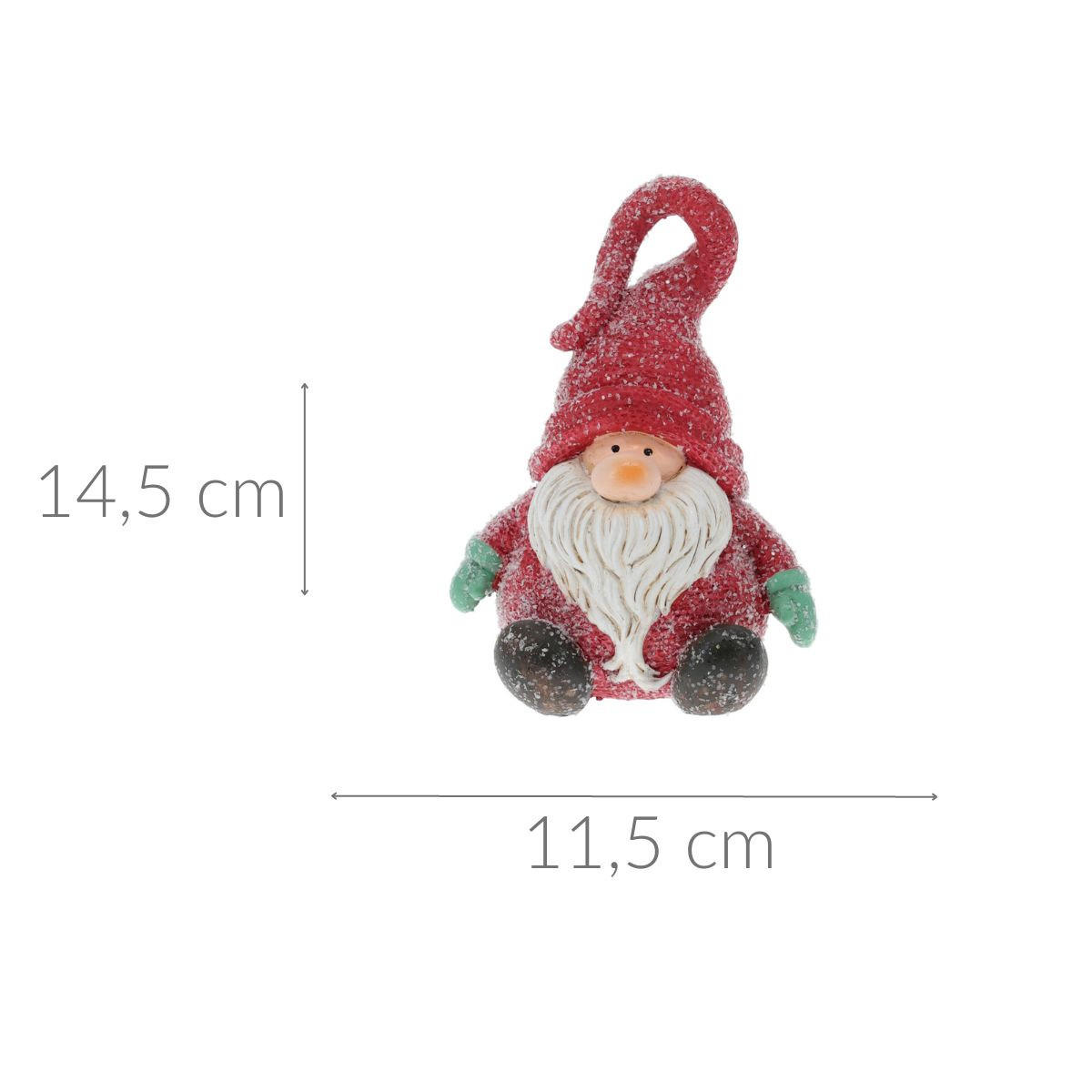 WICHTELMÄNNCHEN 10/11,5/14,5 cm - Rot, Kunststoff (11.5/14.5/10cm) - Home Styling Collection