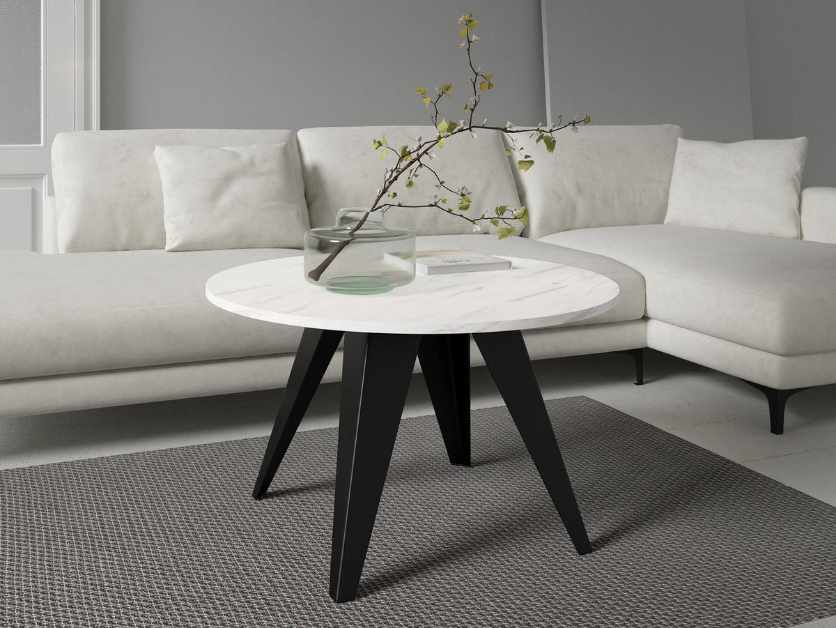 COUCHTISCH Fare - Multicolor/Schwarz, Holzwerkstoff/Metall (75/75/50cm) - MIRJAN24