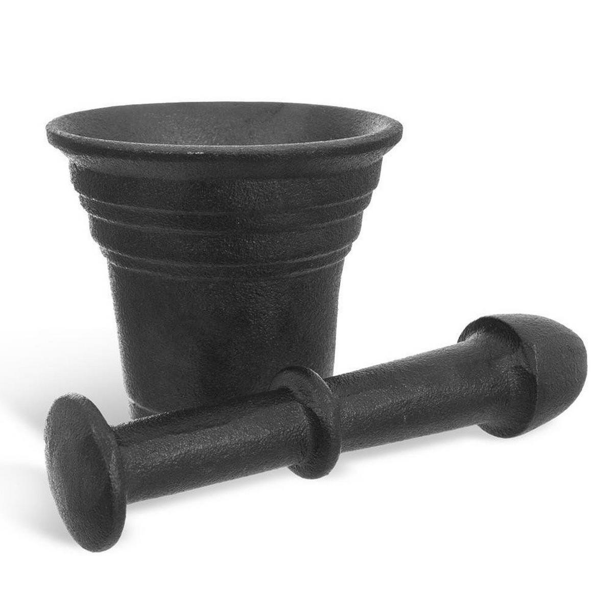 GEWÜRZMÖRSER LITINA Schwarz - Schwarz, Metall (10.5/9/10.5cm) - Orion 