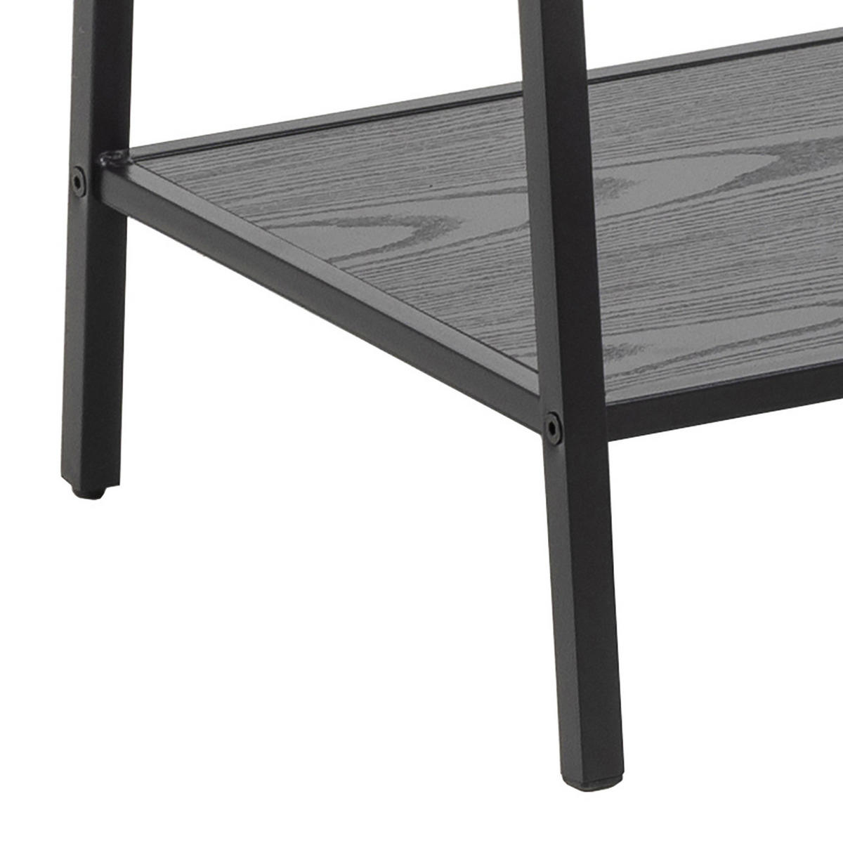 GARDEROBE - Eichefarben/Schwarz, Holzwerkstoff/Metall (77/165/37cm) - home24