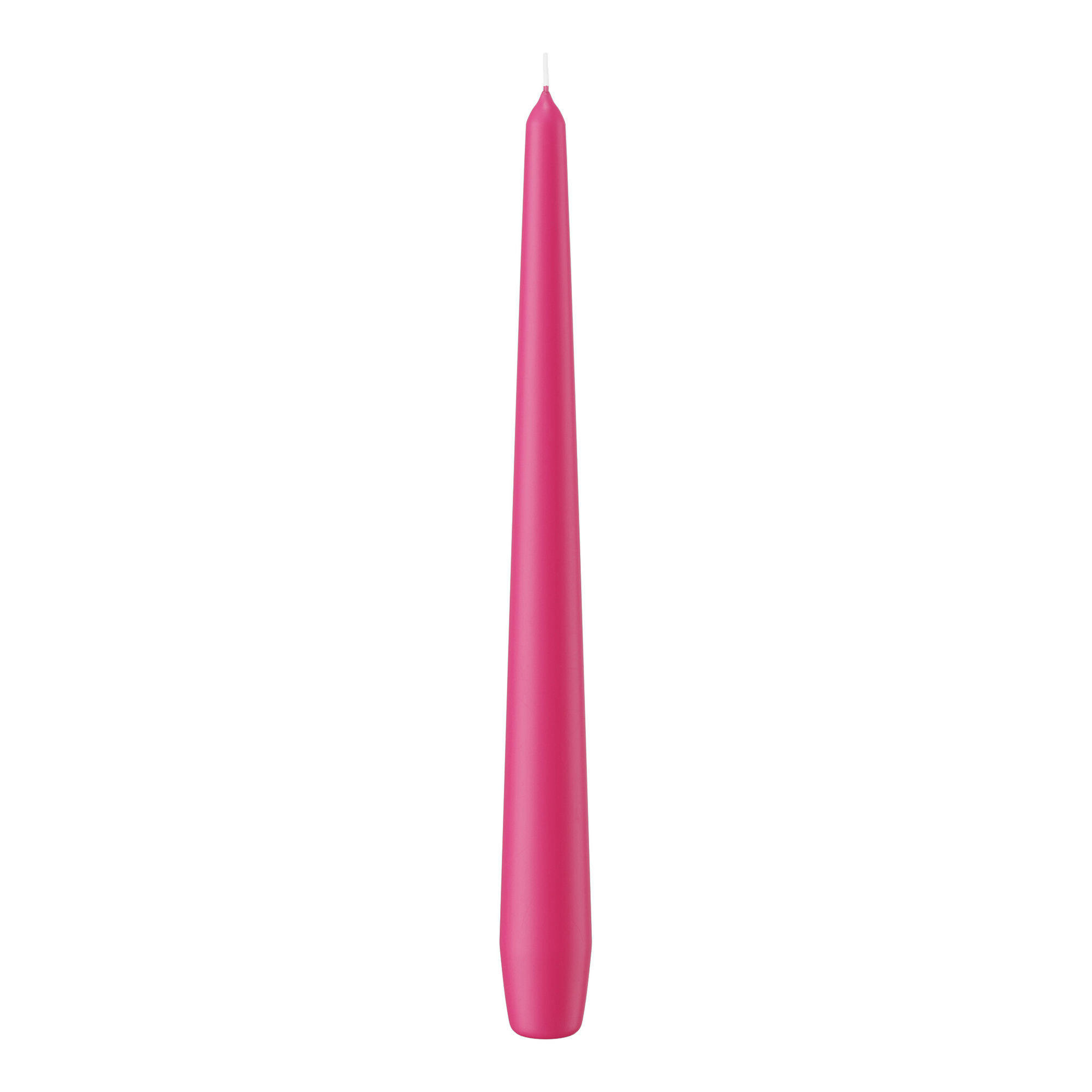 SPITZKERZEN (konische Kerzen) Pink 250 x Ø 25 mm, 12 Stück - Pink, Paraffin (2.5/25/25cm) - Wiedemann Kerzen