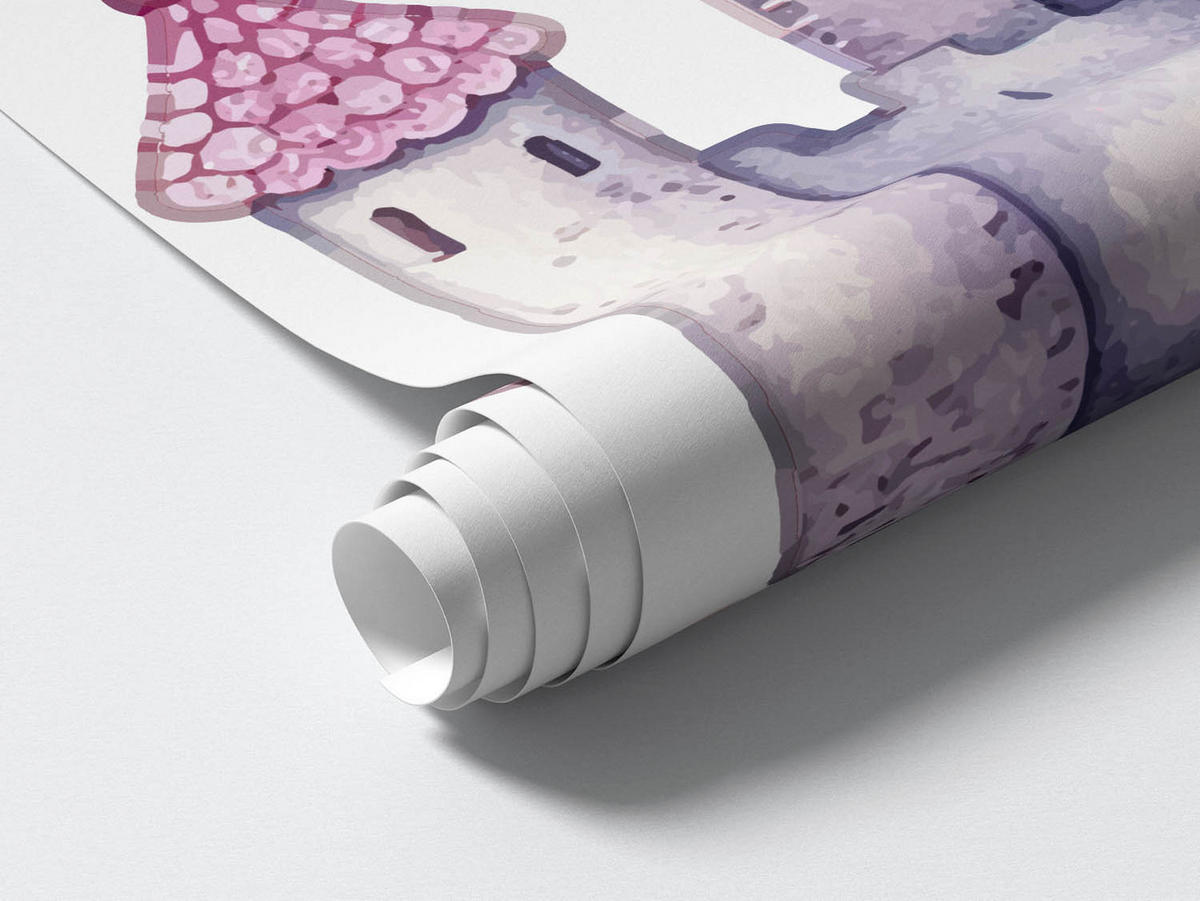 WANDAUFKLEBER 100x164cm - Einhornschloss und Ballons - Multicolor, Kunststoff (100/164/0.1cm) - Wallfluent