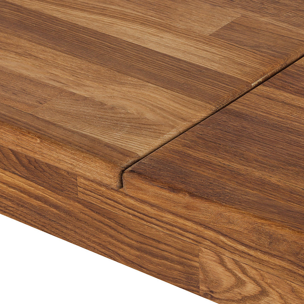 ESSTISCH mit Ausziehfunktion - Eiche massiv - Eichefarben, Holz (90/140/76cm) - home24