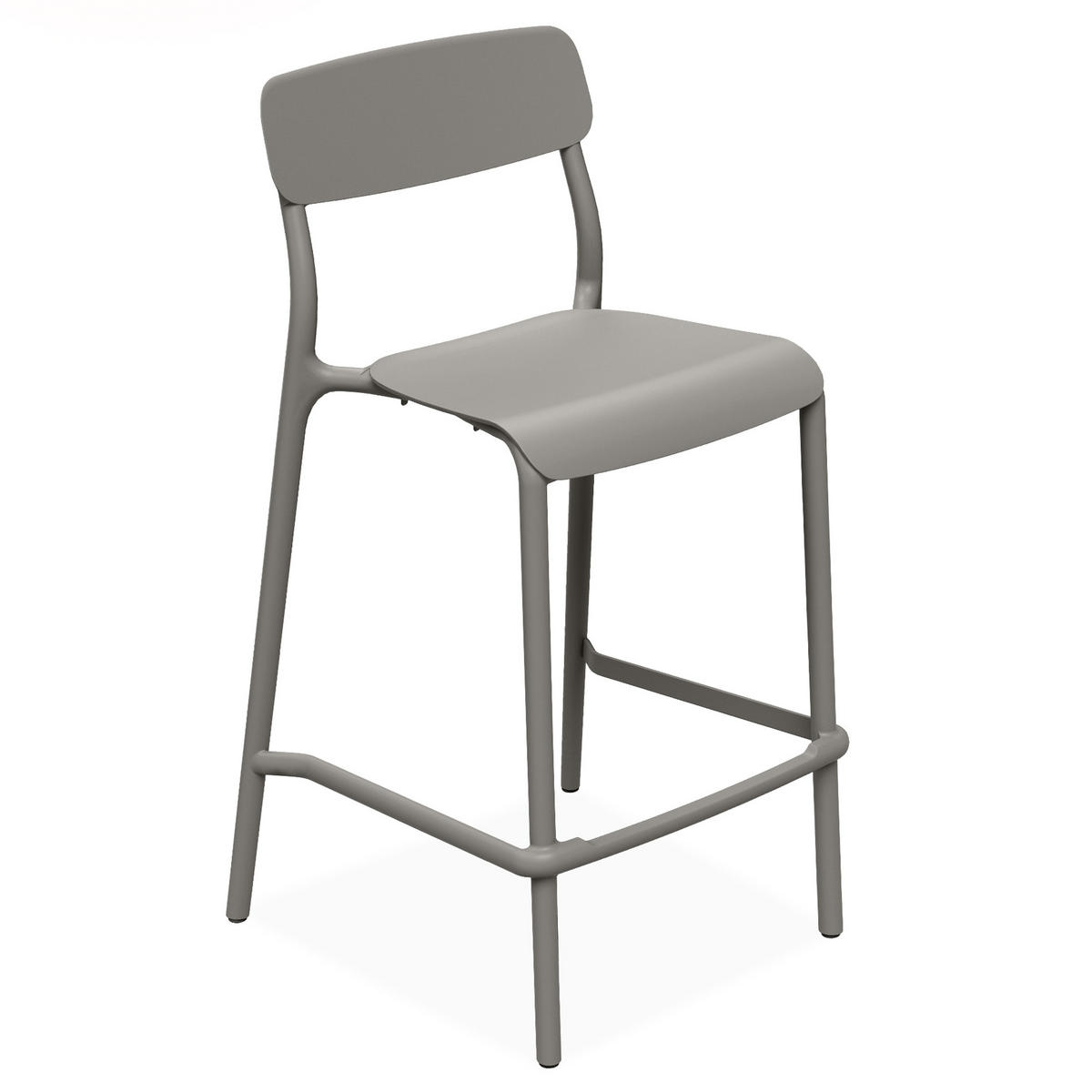 GARTENHOCKER GALIO, 2-er Set - Graubraun, Kunststoff (52/98.5/54.5cm) - KONSIMO®