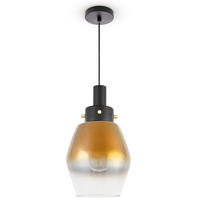 PENDELLEUCHTE Dora - Goldfarben/Schwarz, Metall (14/14/25.4cm) - Paco Home