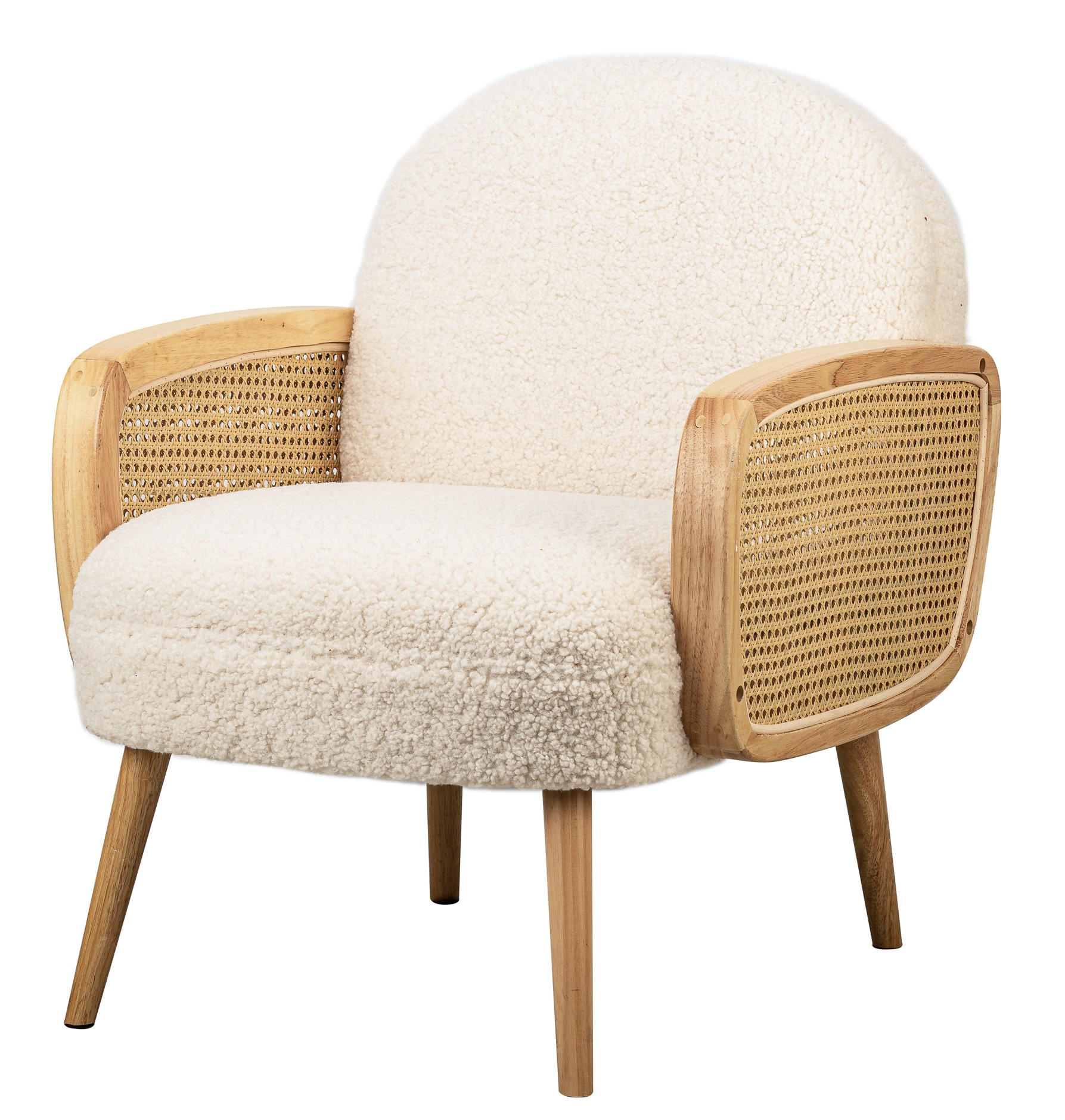 SESSEL Holz Weiß - Weiß, Holz (60/76/64cm) - Nordlys