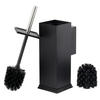 WC-GARNITUR inkl. Wandhalterung - Schwarz, Metall (10/39/14.5cm) - bremermann