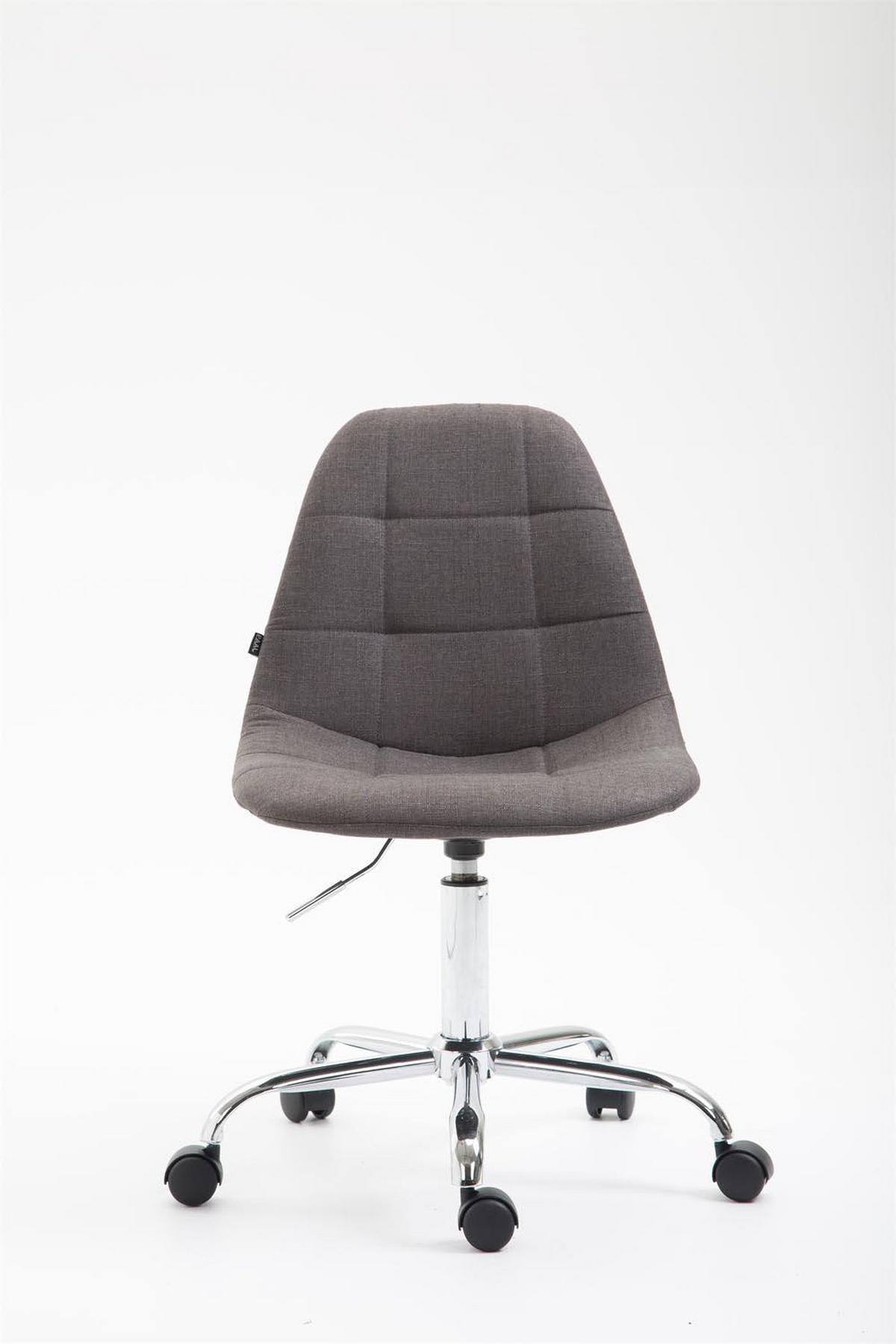 DREHSTUHL Stoff dunkelgrau - Chromfarben/Dunkelgrau, Textil/Metall (47/79/56cm) - CLP