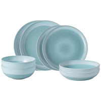 EINSTEIGER-SET Perlemor Aqua blau 8er Set - Blau, Keramik (2/2/2cm) - like.Villeroy & Boch