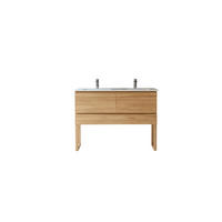 BADEZIMMERMÖBEL Edgar Natur aus Teak - Naturfarben, Holz (121/90/46cm) - Tikamoon