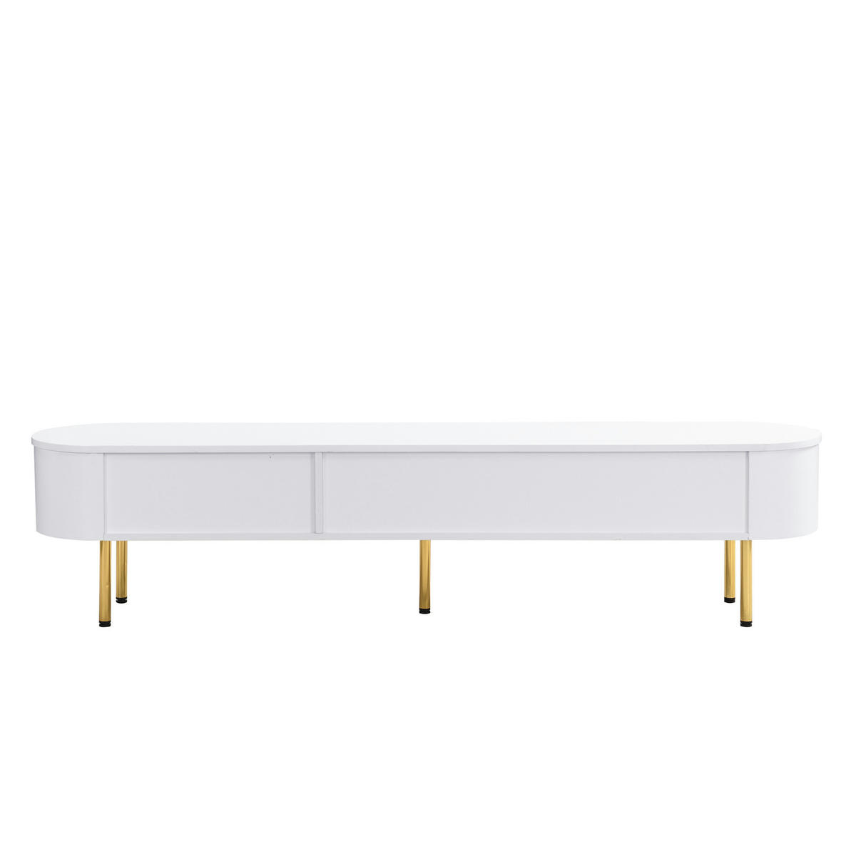 TV-LOWBOARD aus MDF 174x35x41 cm Weiß und Gold mit 3 Schubladen - Weiß, Holzwerkstoff (174/41/35cm) - IVMEU