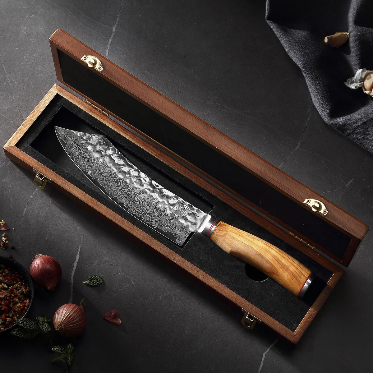 BLOCKMESSER 20 cm - Braun, Holz/Metall (34cm) - Zayiko