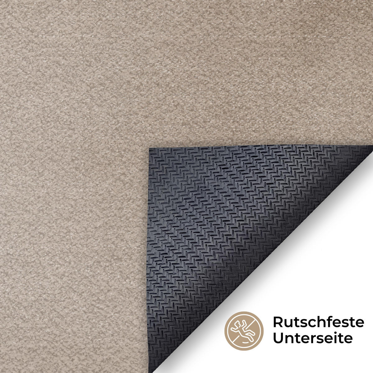 FUSSMATTE Wellenlinien - Fließend - Sandfarben Fußabtreter 150x90 cm - Beige, Kunststoff (150/90cm) - MuchoWow