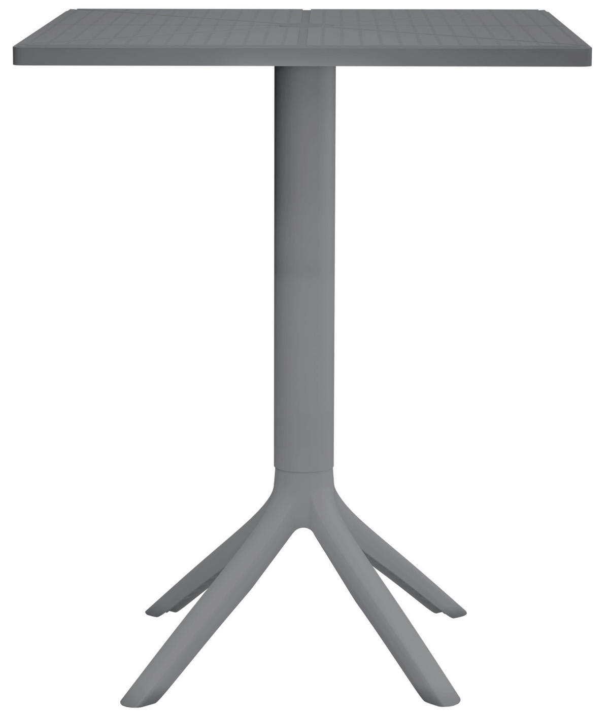 GARTENTISCH eckig 60/60/76 cm Kunststoff Dunkelgrau - Dunkelgrau, Kunststoff (60/60/76cm) - CLP