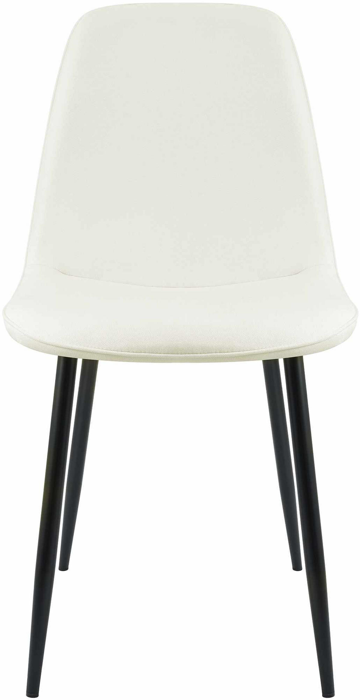 ESSZIMMERSTUHL 4er Set Stoff Creme - Creme/Schwarz, Textil/Metall (45/88/54cm) - CLP