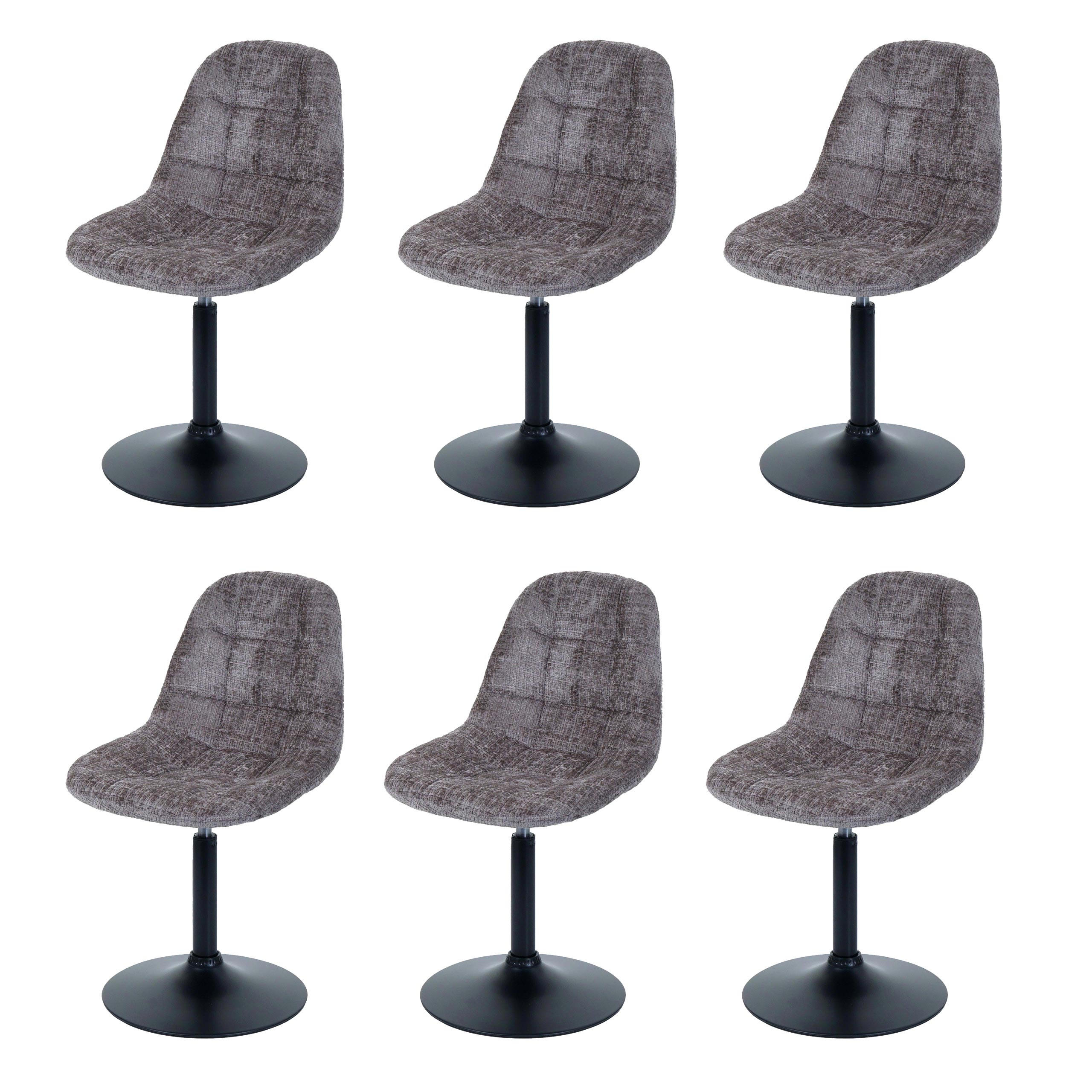 ESSZIMMERSTUHL Braun 6er-Set - Braun, Textil (47/83/43cm) - MCW