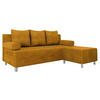 SCHLAFSOFA Dover Cord mit Polsterhocker - Chromfarben/Braun, Holz/Kunststoff (192/80cm) - MIRJAN24