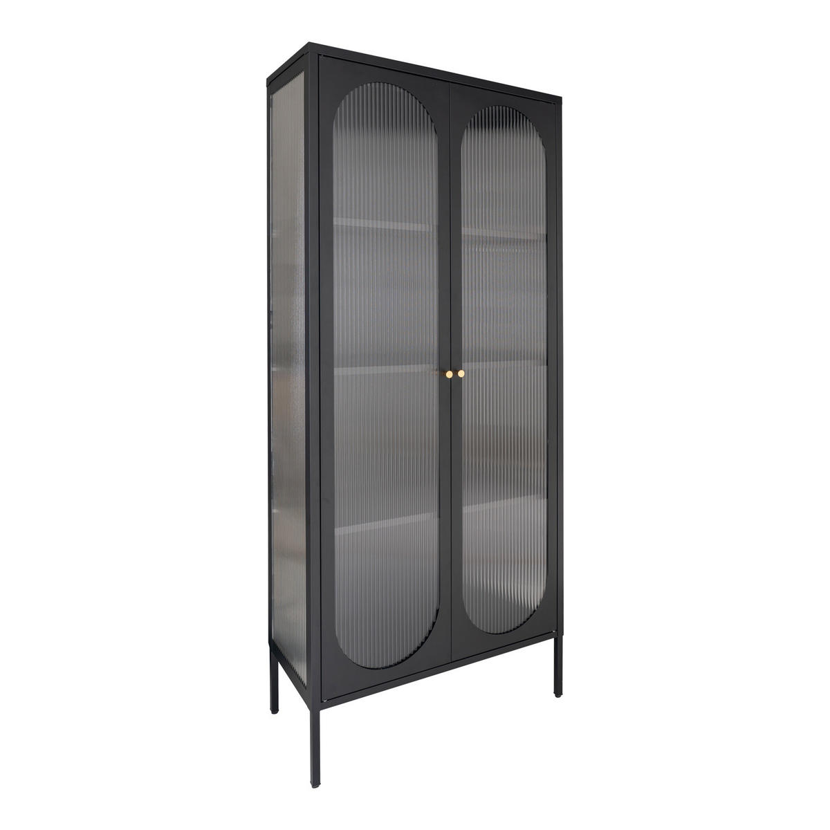 VITRINE Schwarz - Schwarz, Holzwerkstoff (80/180/35cm) - ebuy24