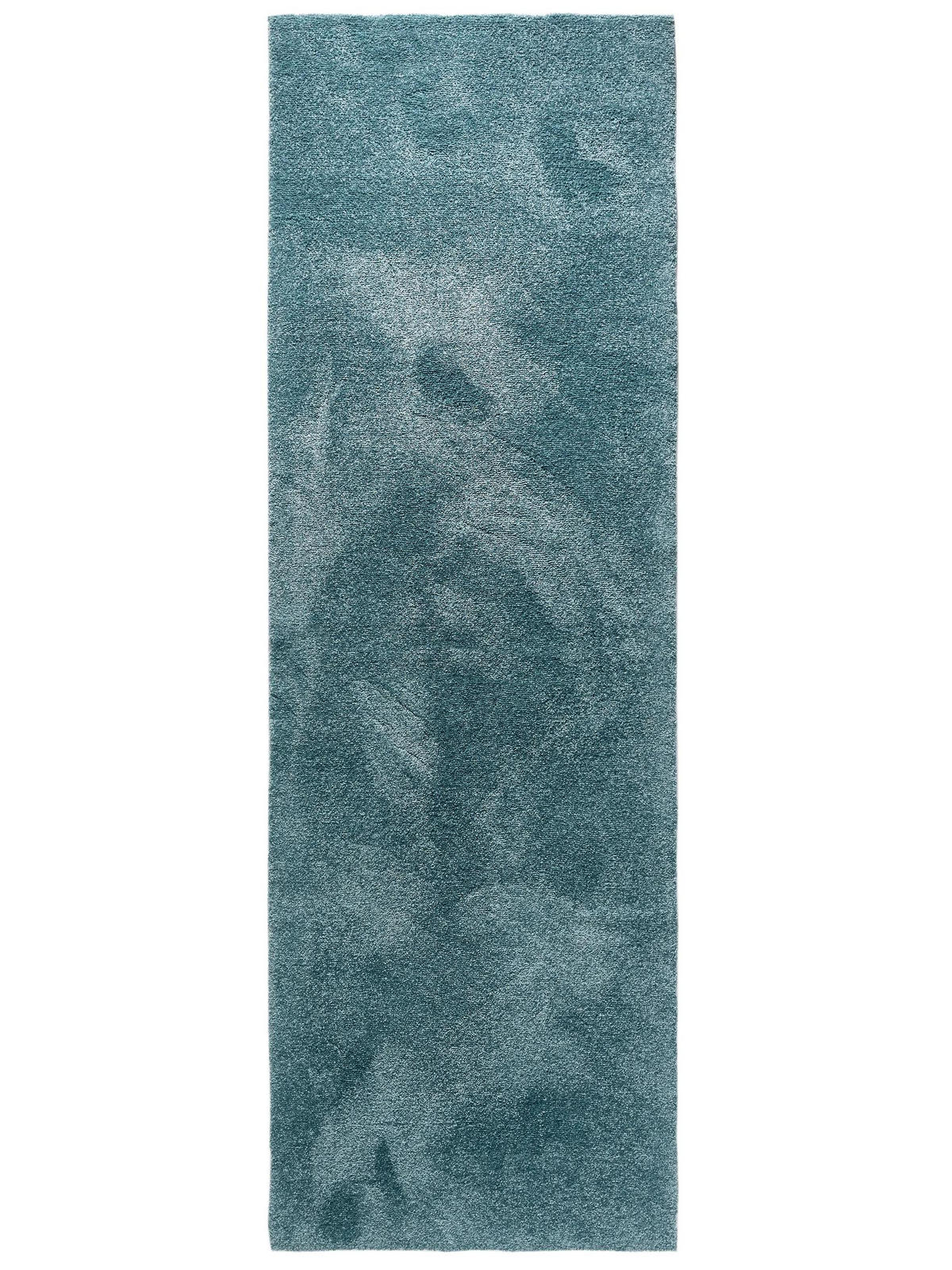 HOCHFLORTEPPICH Melvin waschbar 80/250 cm - Türkis, Kunststoff (80/250cm) - benuta Nest