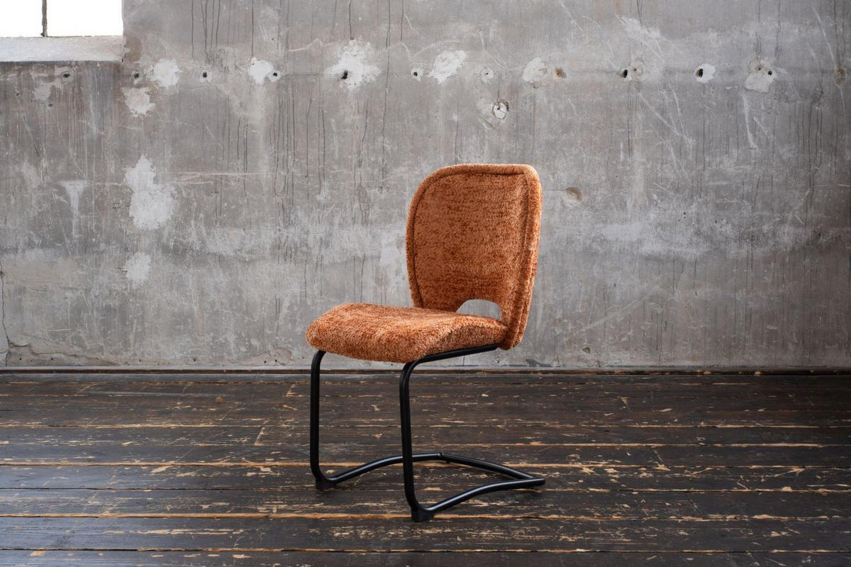 ESSZIMMERSTUHL JONA Braun Webstoff - Dunkelbraun/Schwarz, Kunststoff/Textil (49/92/59cm) - KAWOLA