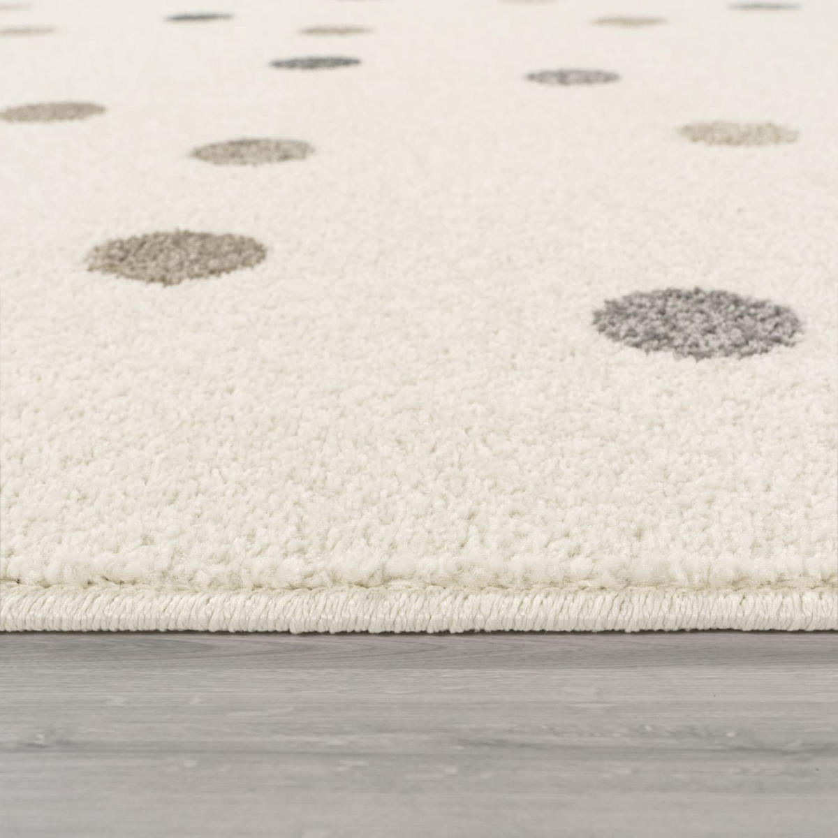 KINDERTEPPICH Punkte Kinderzimmer schmutzabweisend Beige Rechteckig 120x160 - Beige, Textil (120/160cm) - KADIMA DESIGN