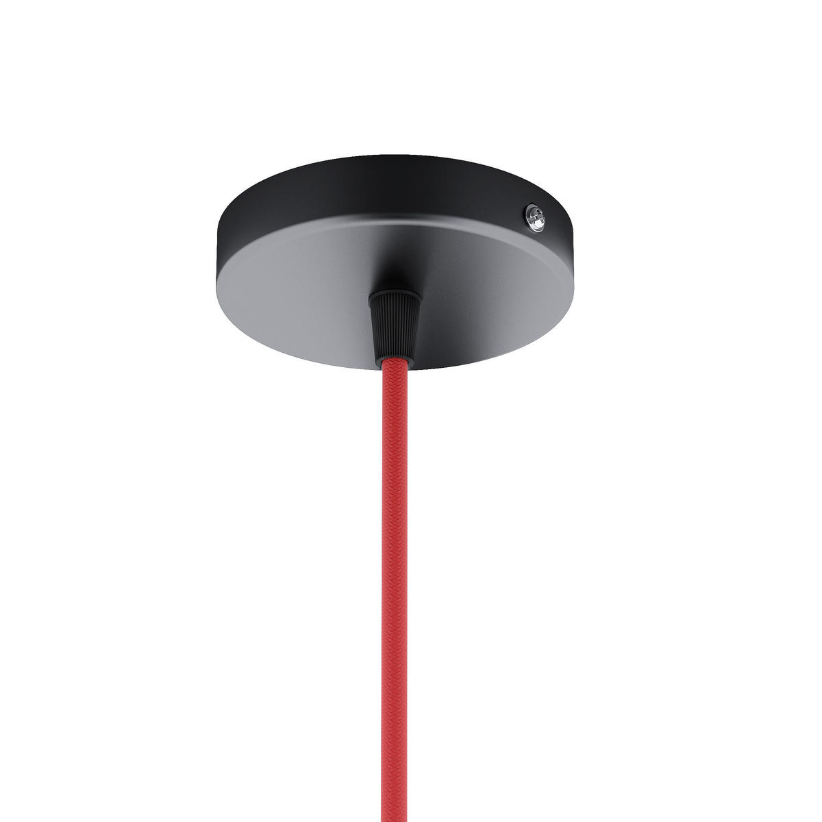 PENDELLEUCHTE ELISA black red 15 W - Schwarz, Metall (10/10/2cm) - Rendl