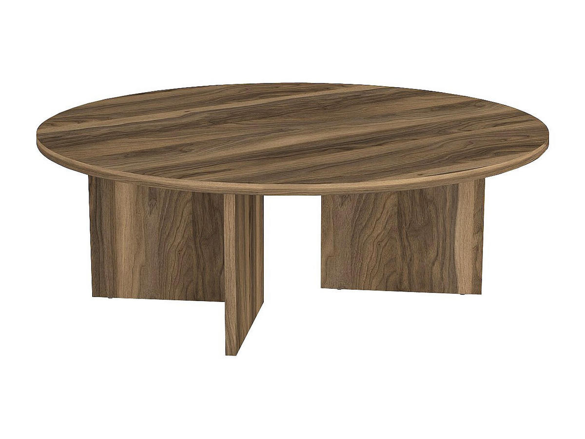 COUCHTISCH - 90 cm x 90 cm - holz - naturfarben dunkel Topania - Naturfarben, Holz (90/90/31.4cm) - Vente-Unique