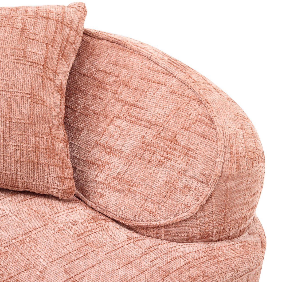 SOFA Zweisitzer gebogen Pink - Pink, Kunststoff (170/65/84cm) - Meubliv