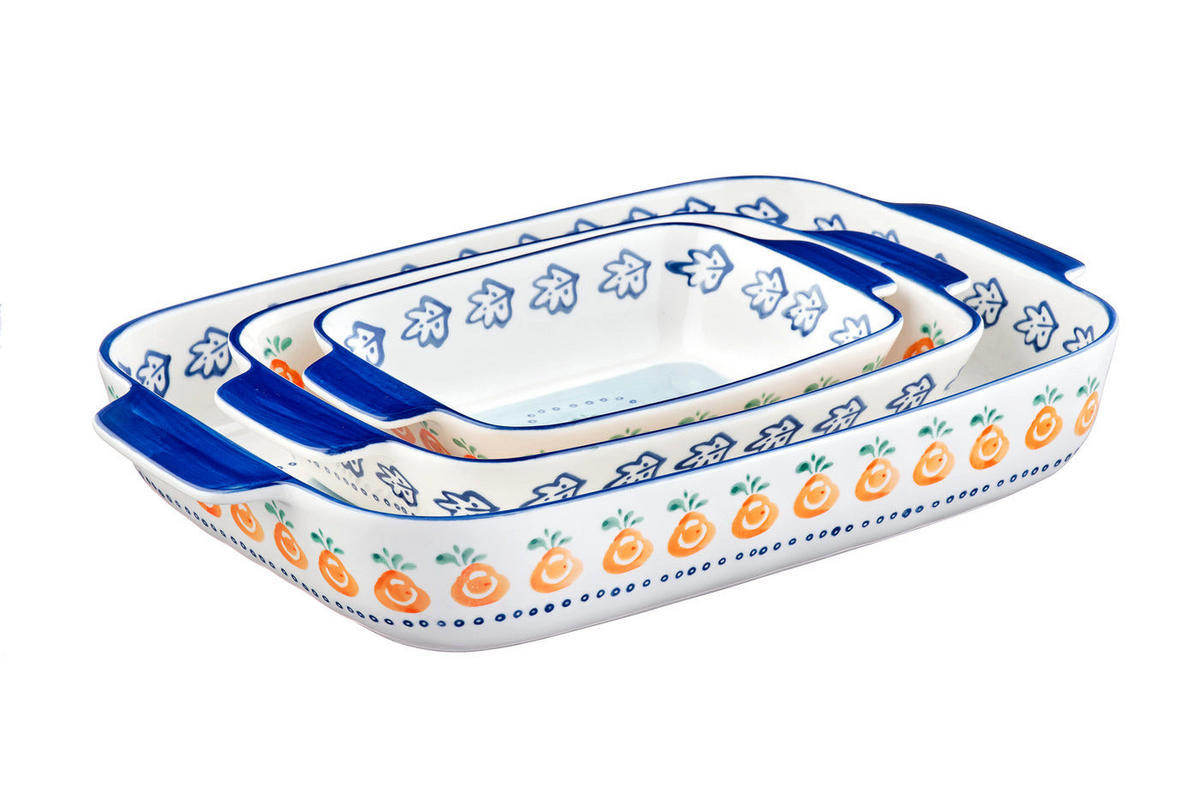AUFLAUFFORMEN Napoli - 3er-Set - Zitrusfrucht - Weiß, Keramik (1/1/1cm) - Björn