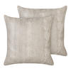 DEKOKISSEN 2er-Set Beige 45/45 cm Constylis - Beige, Textil (45/45cm) - Beliani