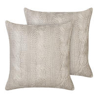 DEKOKISSEN 2er-Set Beige 45/45 cm Constylis - Beige, Textil (45/45cm) - Beliani